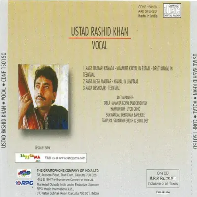 Vilambit Khayal N Drut Khayal Darbari Kanada Ustad Rashid Khan